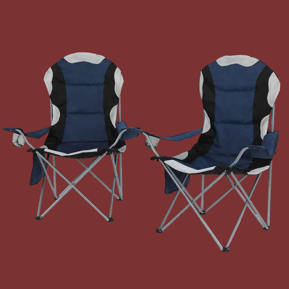 Weisshorn Camping Folding Chair Portable Outdoor Hiking Fishing Picnic Navy 2pcs