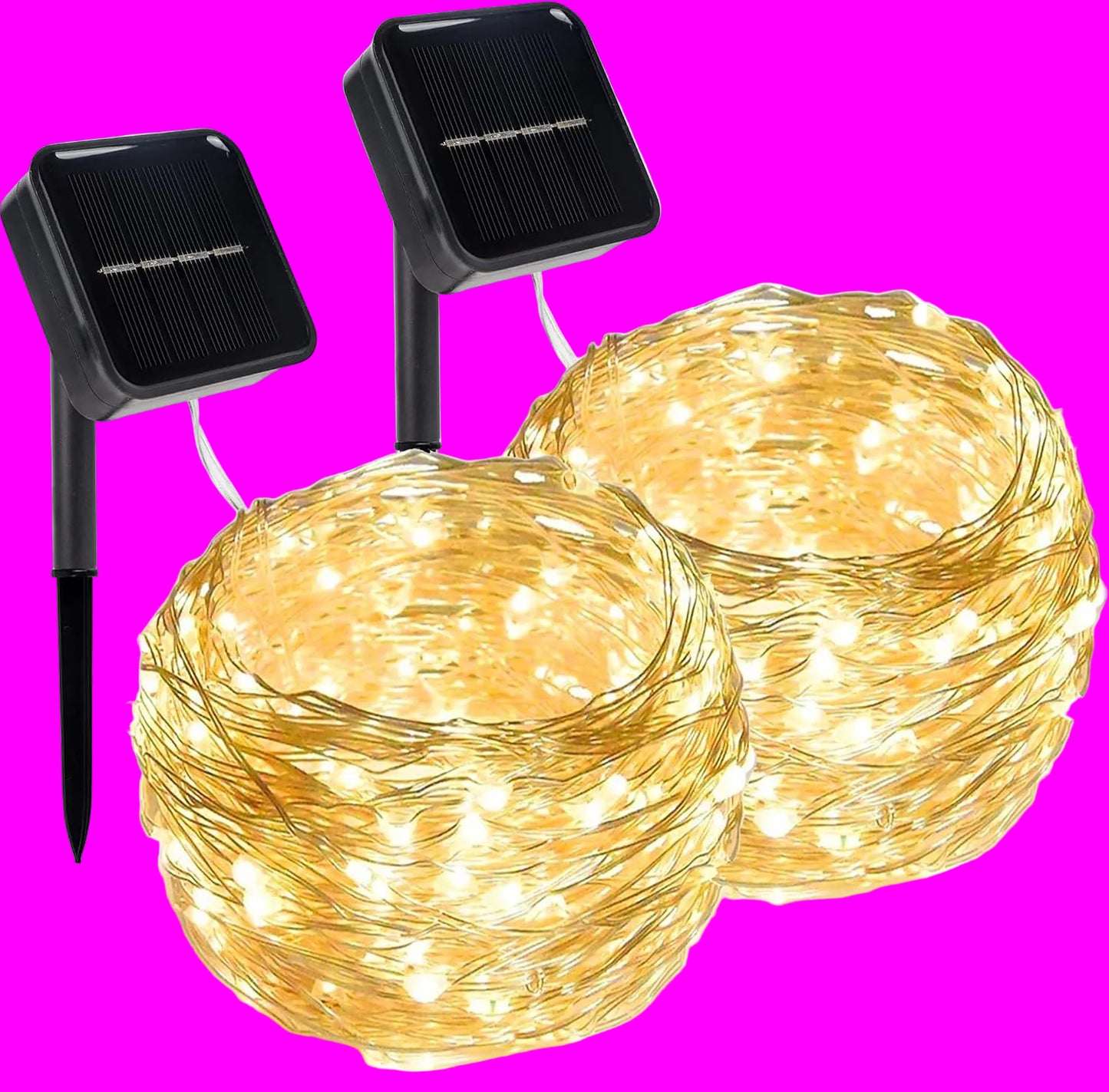 2 Pack Solar String Lights Outdoor, Total 80 FT 240 LED Solar Fairy Lights Outside Waterproof 8 Modes, Christmas Tree Light for Patio Garden Party Backyard Wedding Decor Warm White
