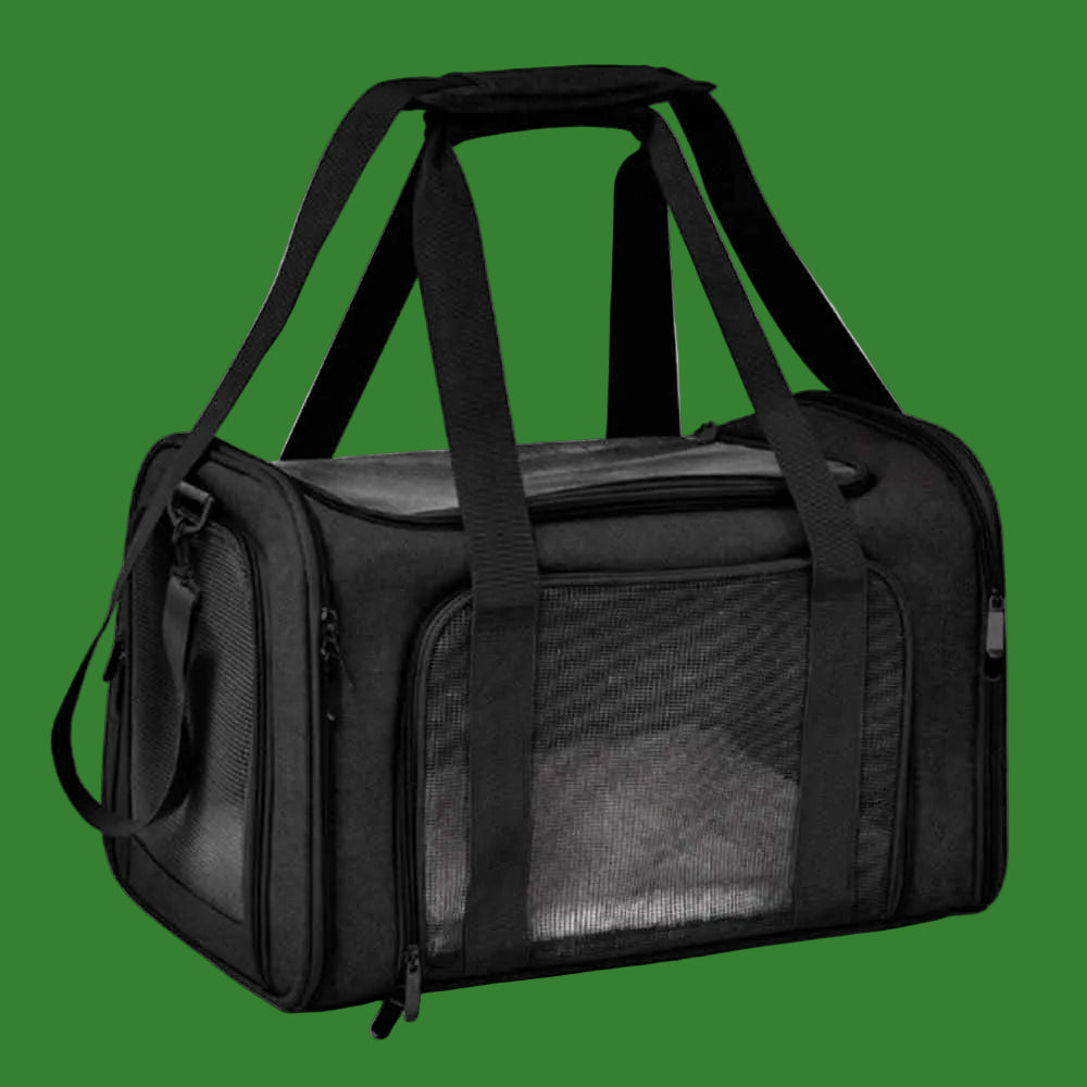Foldable Travel Pet Carrier Bag Portable Cat Dog Kennel Bag Black - L