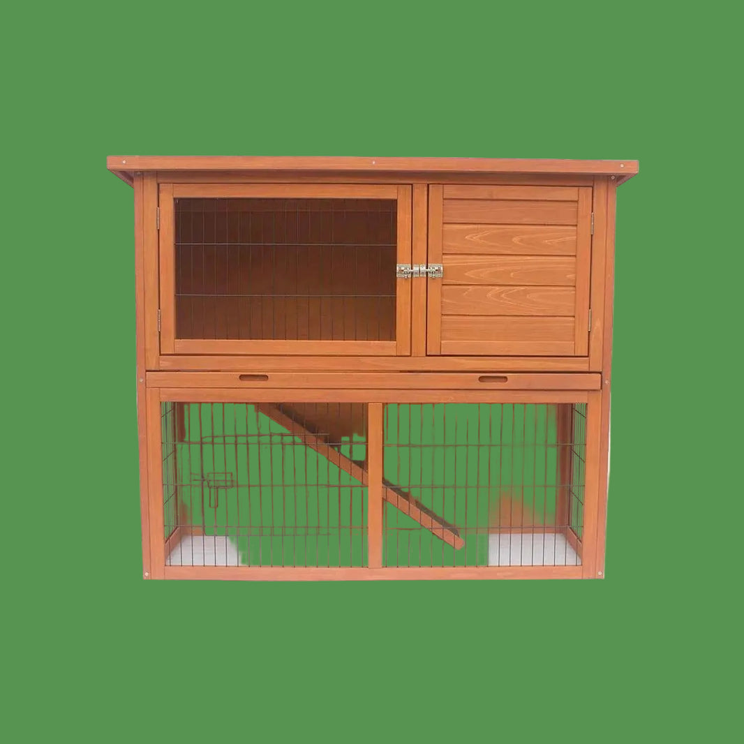Little Buddies 2-Storey Wooden Rabbit Hutch for Pet Rabbits