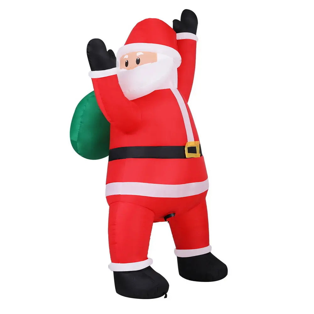 Jingle Jollys Christmas Inflatable Santa Decoration – 1.9m Climbing LED Cheer for Your Holidays