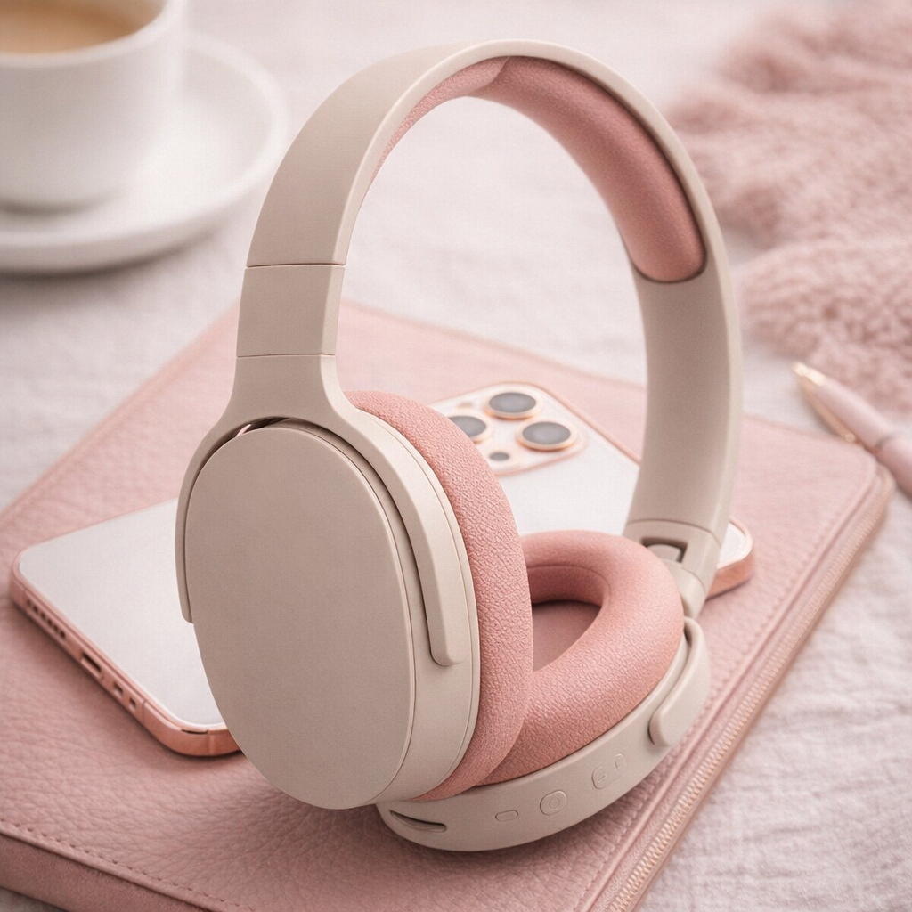 Ultimate Comfort & Sound: Wireless Bluetooth Gaming Headset P2961 in Chic Pink