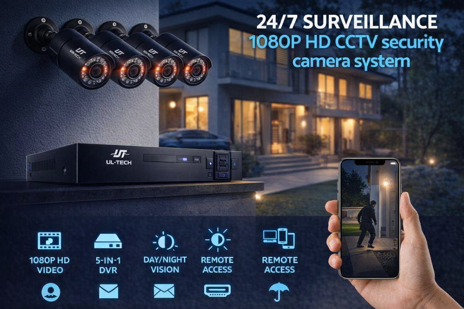 Ultra Reliable 1080P Security Camera System: Protect What Matters Most