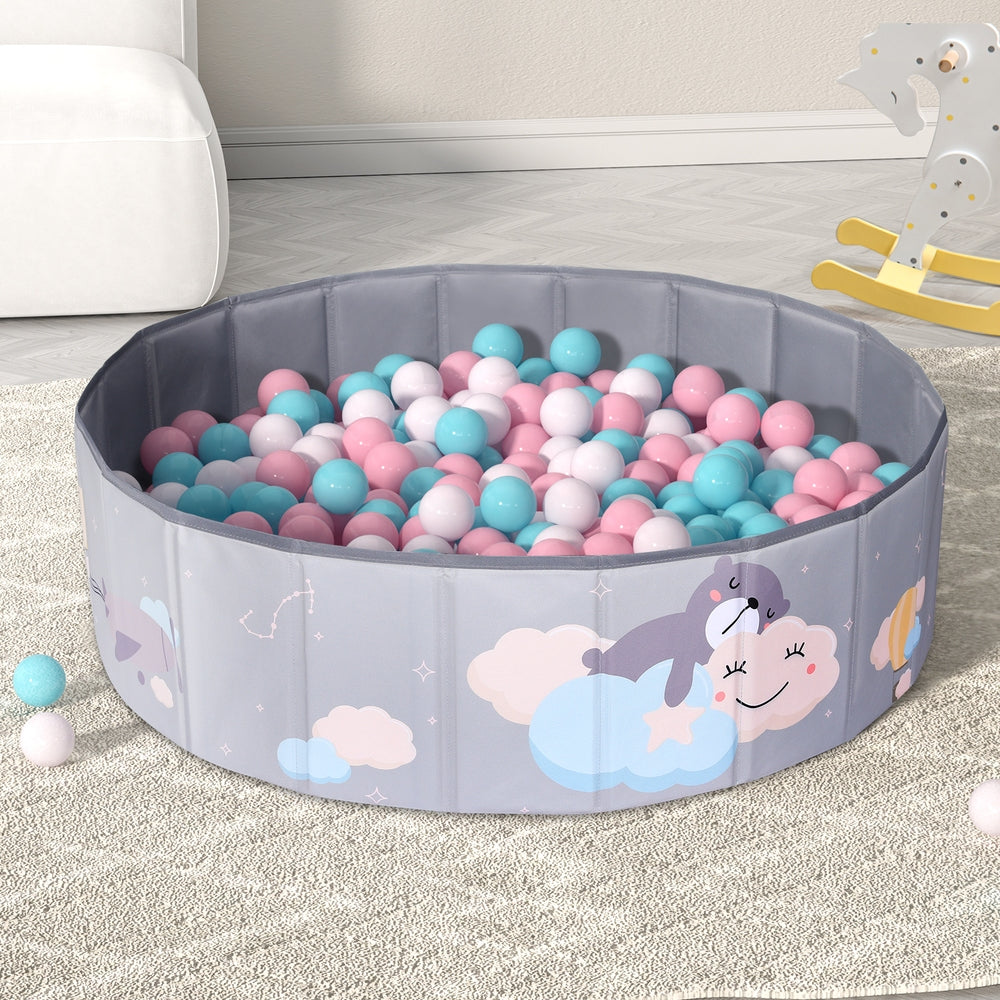 Keezi Kids Ball Pit - Foldable Ocean Playhouse with Storage Bag for Toddlers