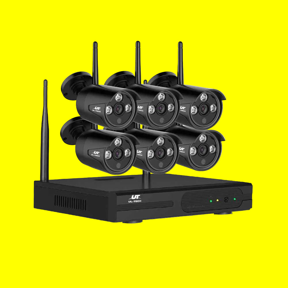 UL-tech Wireless CCTV Security System 8CH NVR 3MP 6 Bullet Cameras