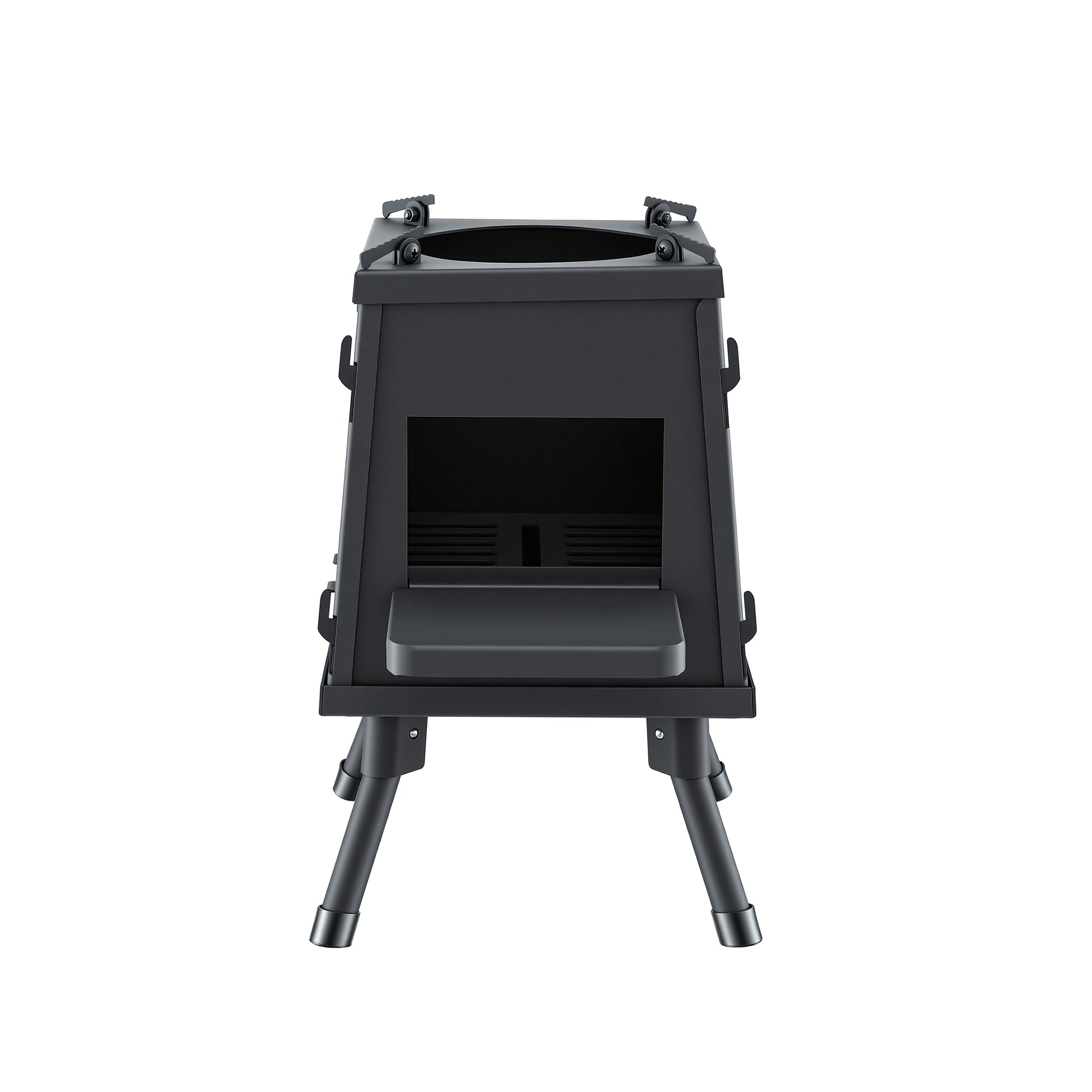 Grillz Portable Outdoor Fire Pit BBQ Metal Camping Stove for Boiling Water and Picnics