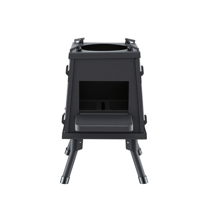 Grillz Portable Outdoor Fire Pit BBQ Metal Camping Stove for Boiling Water and Picnics