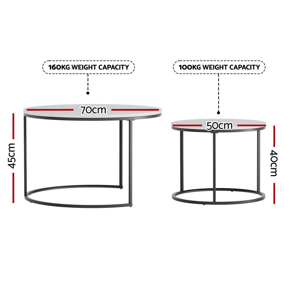 Elevate Your Space with Modern Marble Nesting Coffee Tables