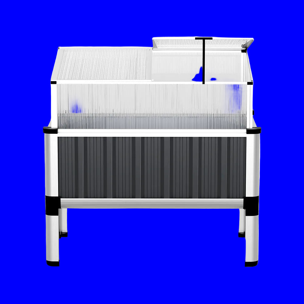 Green Fingers Garden Bed 80x49x74cm Greenhouse Planter Box Raised Galvanised Herb