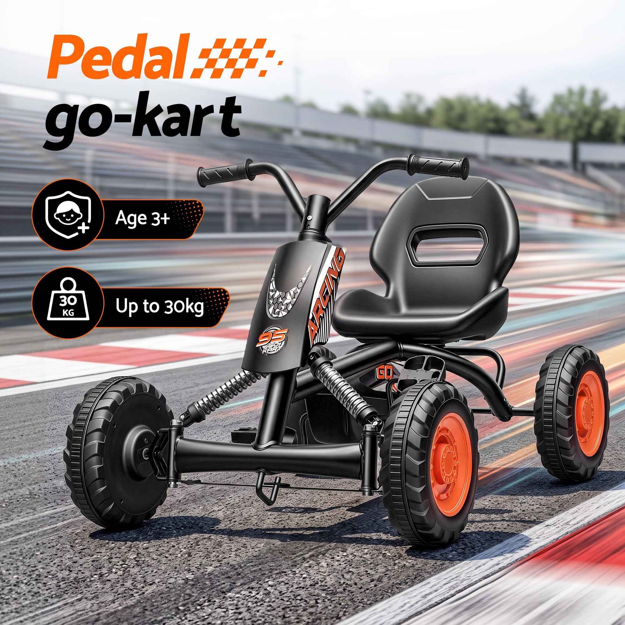 Experience Thrills with the Rigo Pedal Go Kart for Kids - Forward/Reverse Fun!