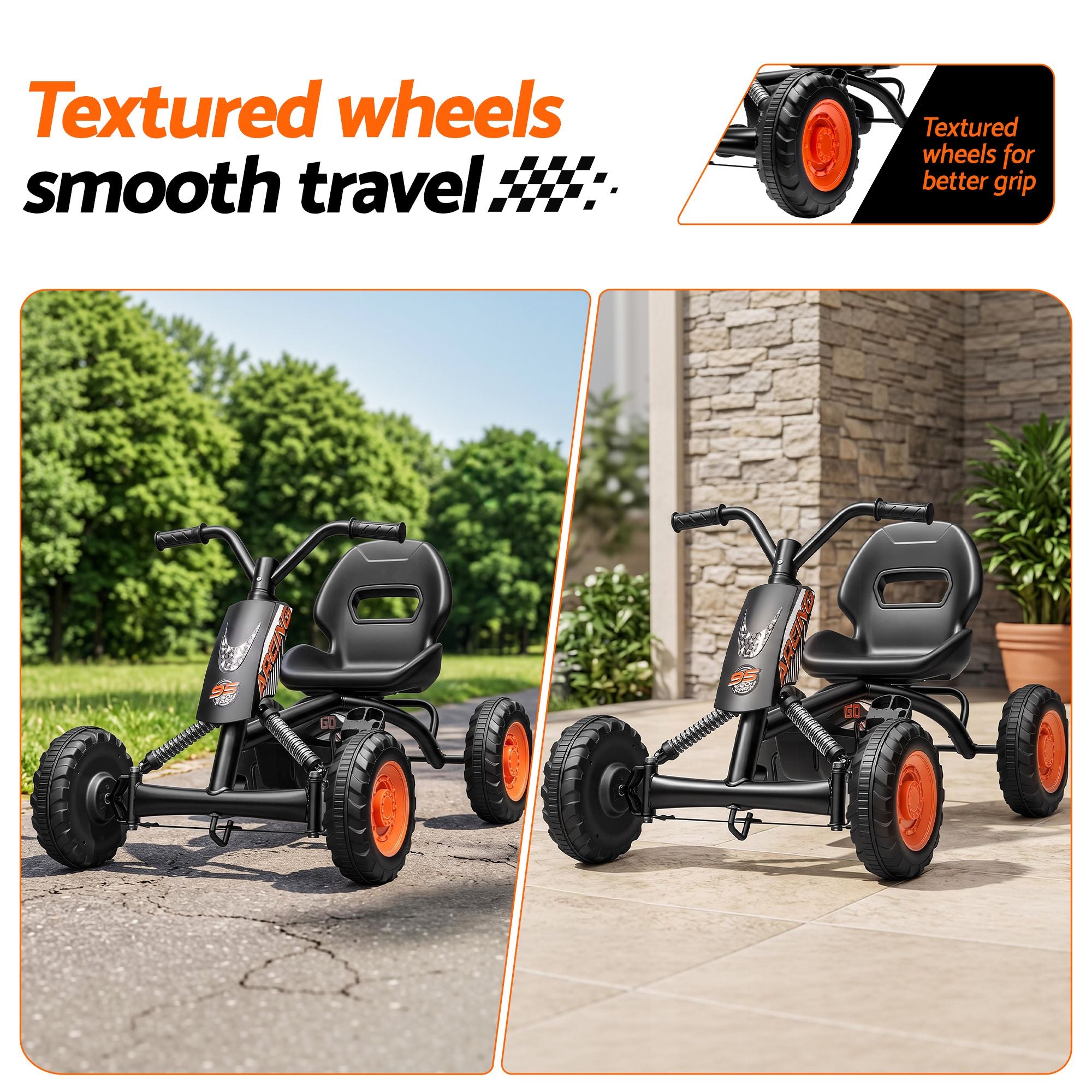 Experience Thrills with the Rigo Pedal Go Kart for Kids - Forward/Reverse Fun!