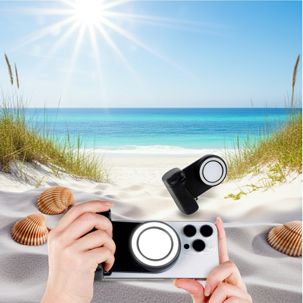 MagSafe Camera Shutter Grip with Bluetooth Remote for iPhone and Android