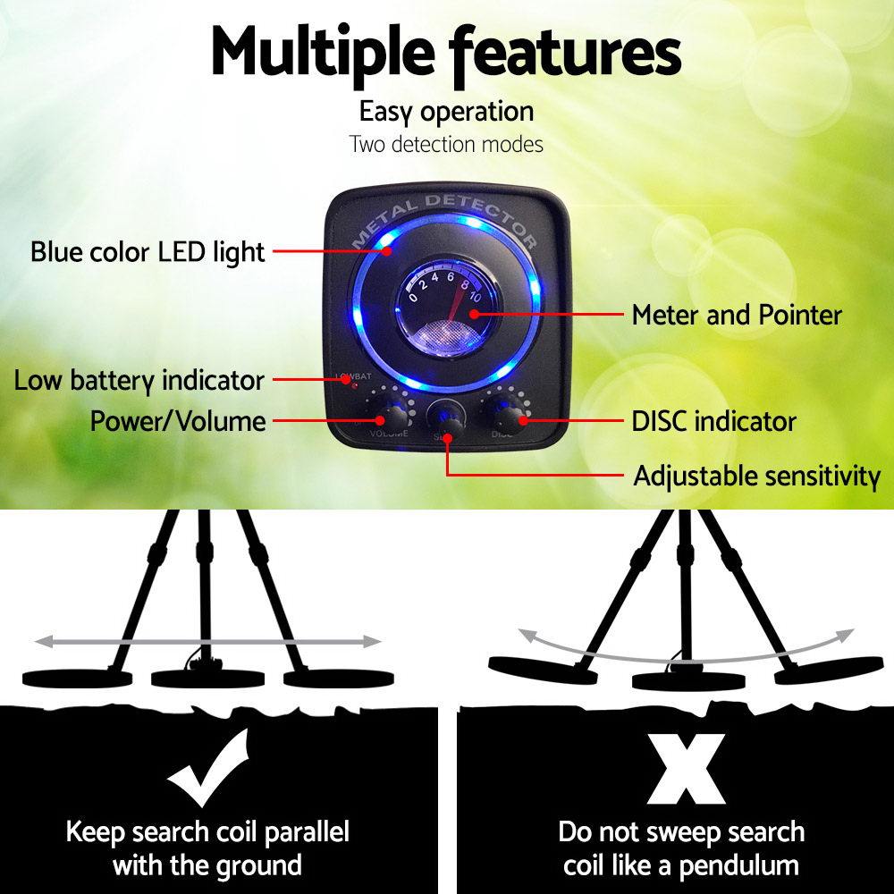 Metal Detector Pinpointer – 160MM Deep Sensitive Waterproof Treasure Hunter