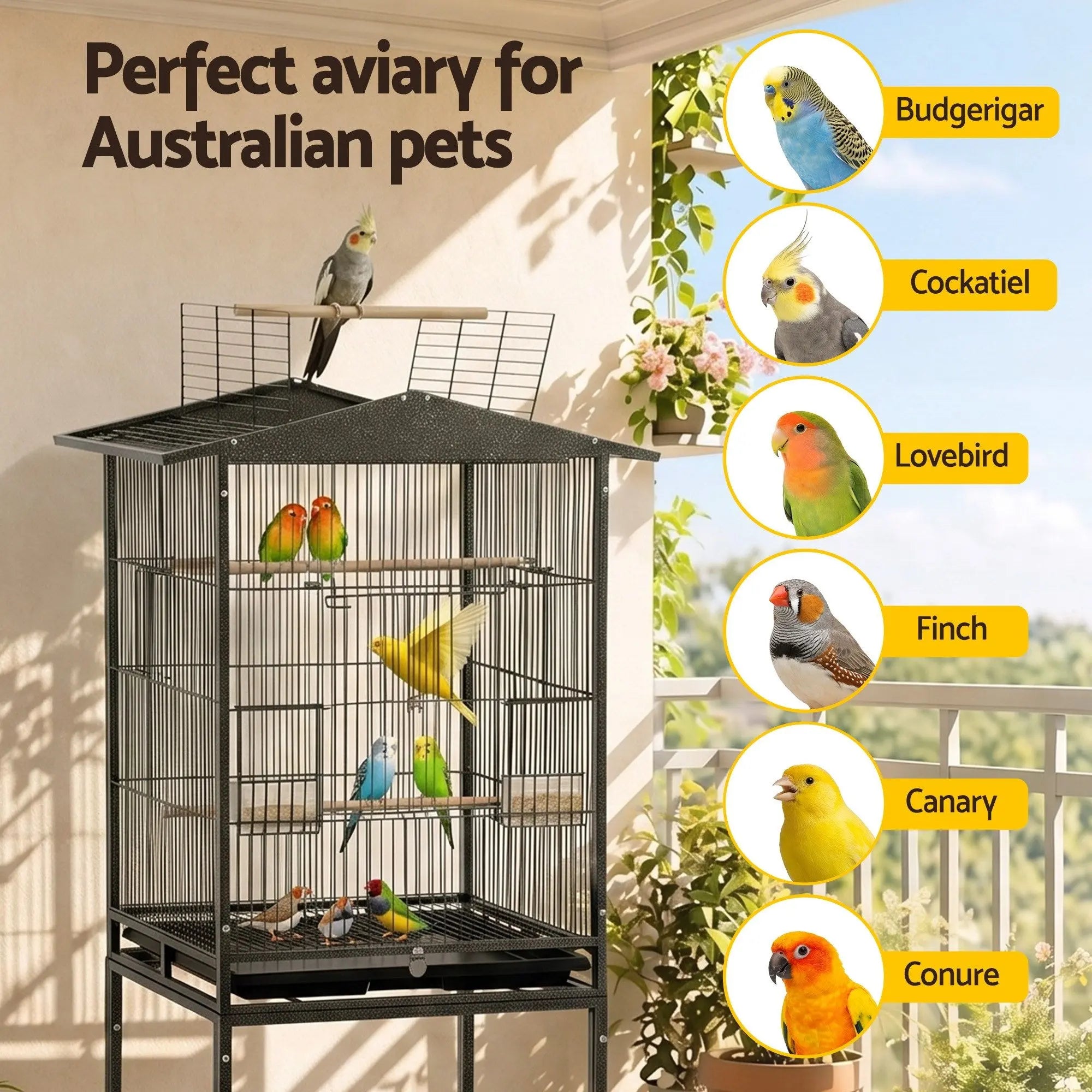Transform Your Space with the i.Pet Bird Cage Aviary – Perfect for Parrots & Budgies