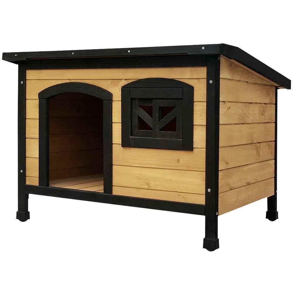 Large Wooden Dog Kennel - Waterproof Outdoor Indoor House Pet Puppy Crate Cabin