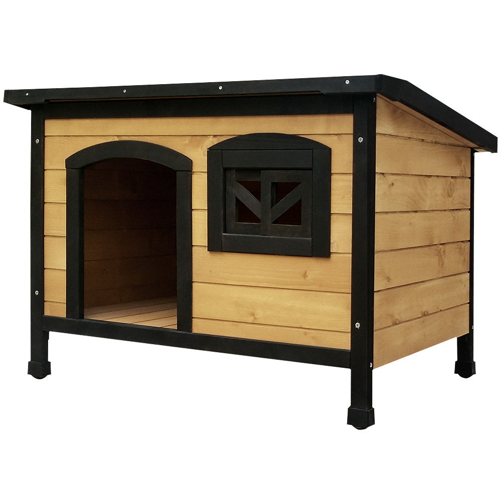Large Wooden Dog Kennel - Waterproof Outdoor Indoor House Pet Puppy Crate Cabin