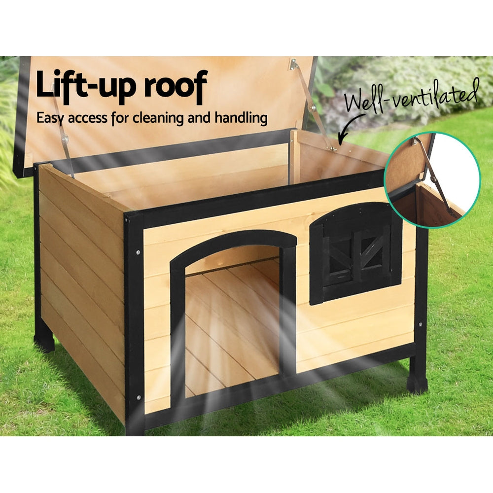 Large Wooden Dog Kennel - Waterproof Outdoor Indoor House Pet Puppy Crate Cabin