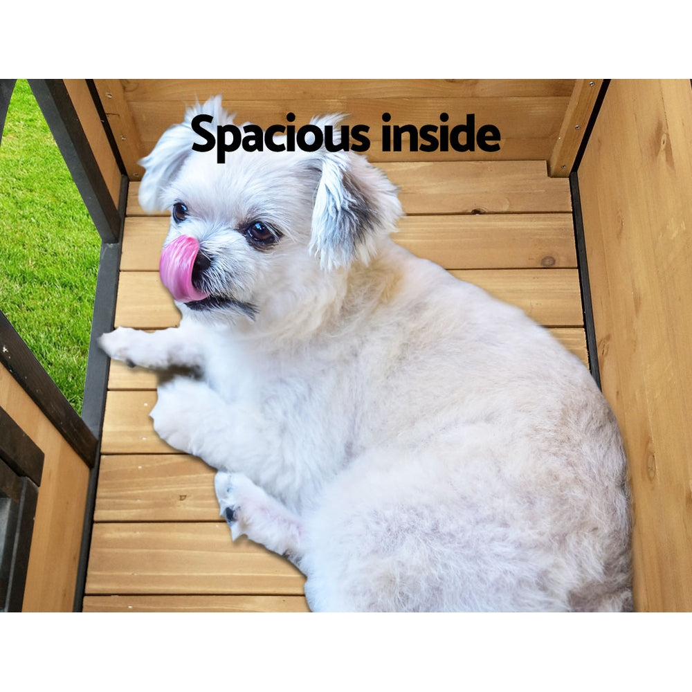 Large Wooden Dog Kennel - Waterproof Outdoor Indoor House Pet Puppy Crate Cabin