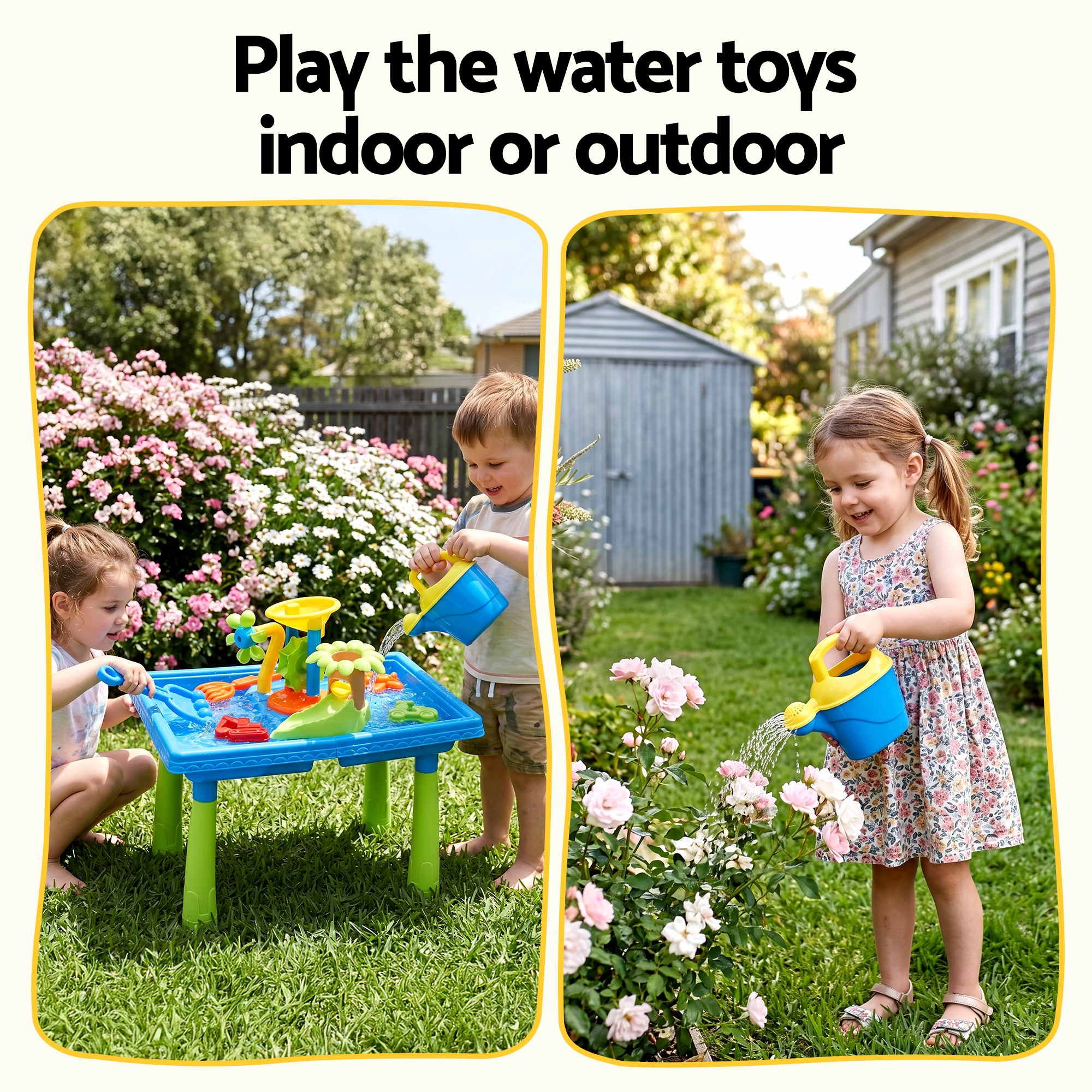 Keezi Ride On Digger Set with Sand and Water Table Sandpit Toys