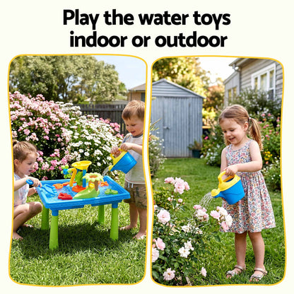 Keezi Ride On Digger Set with Sand and Water Table Sandpit Toys