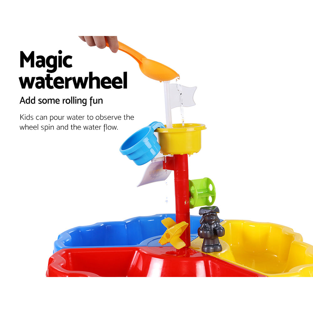 Keezi Kids Sandpit Set - Pretend Play Outdoor Sand Water Table Beach Toy