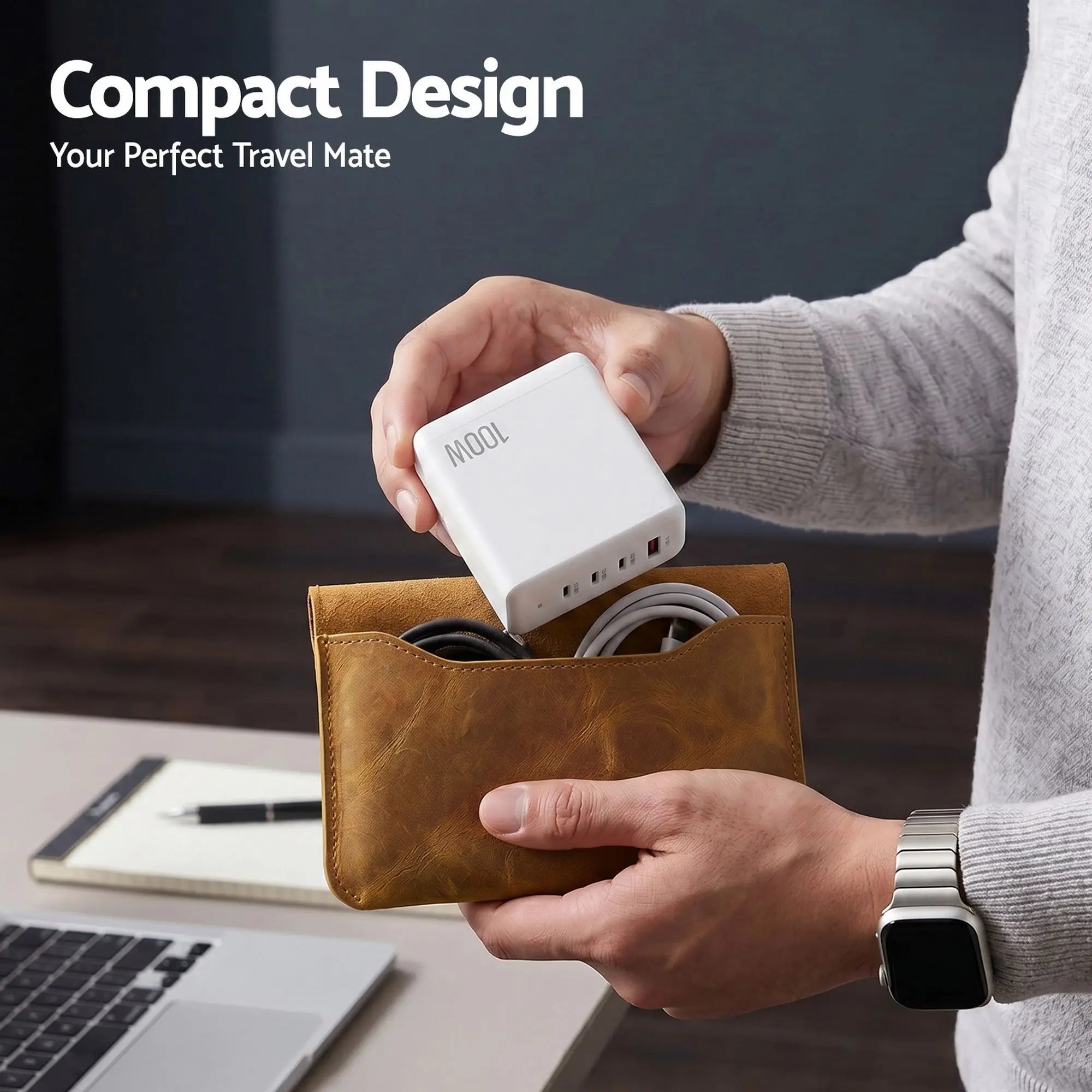 100W USB C Fast Charger - Devanti 4-Port GaN Desktop Station for Ultimate Convenience