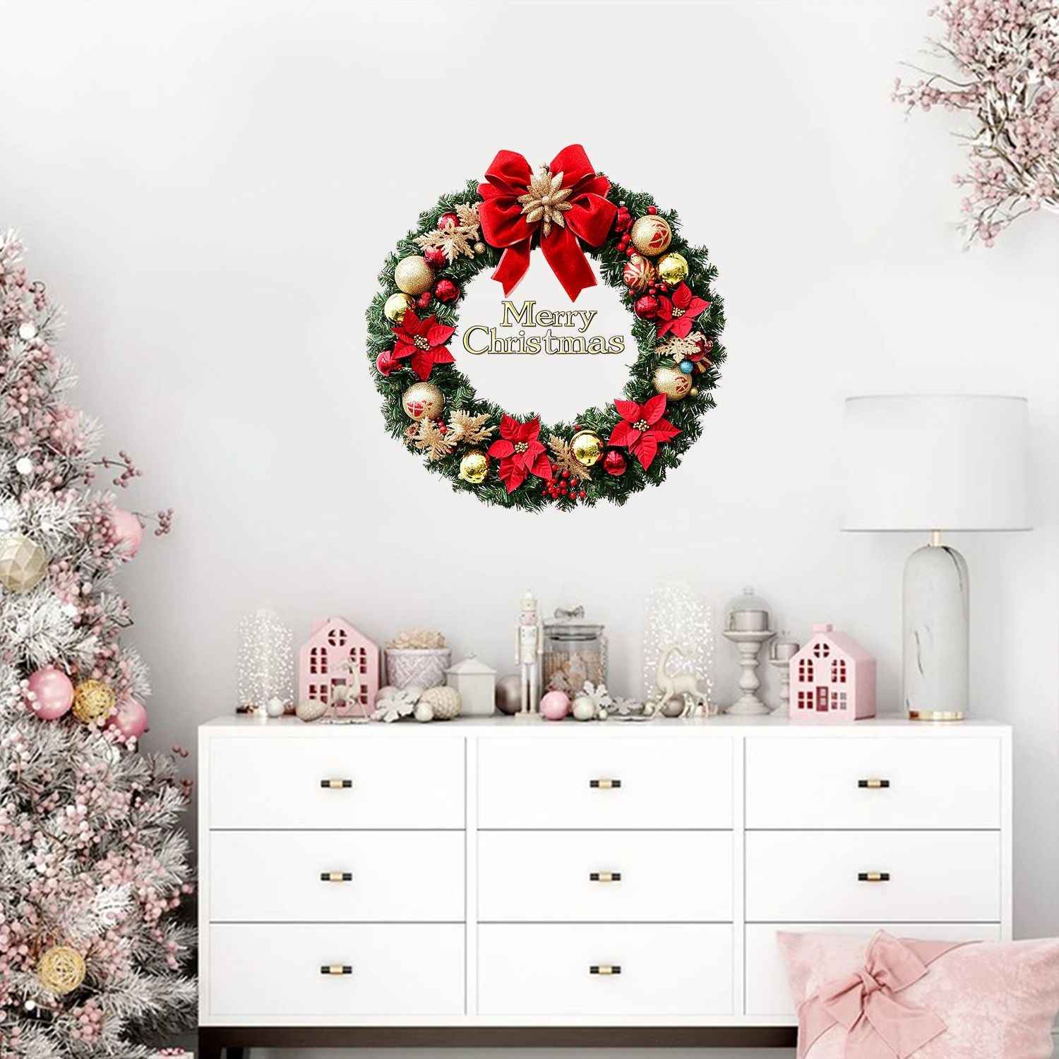 Festive Christmas Wreath - Enchanting Holiday Decoration for Your Home