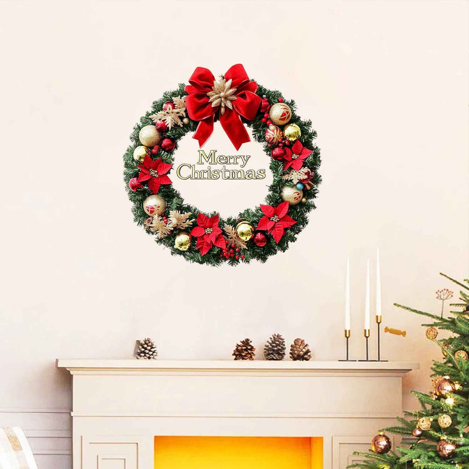 Festive Christmas Wreath - Enchanting Holiday Decoration for Your Home