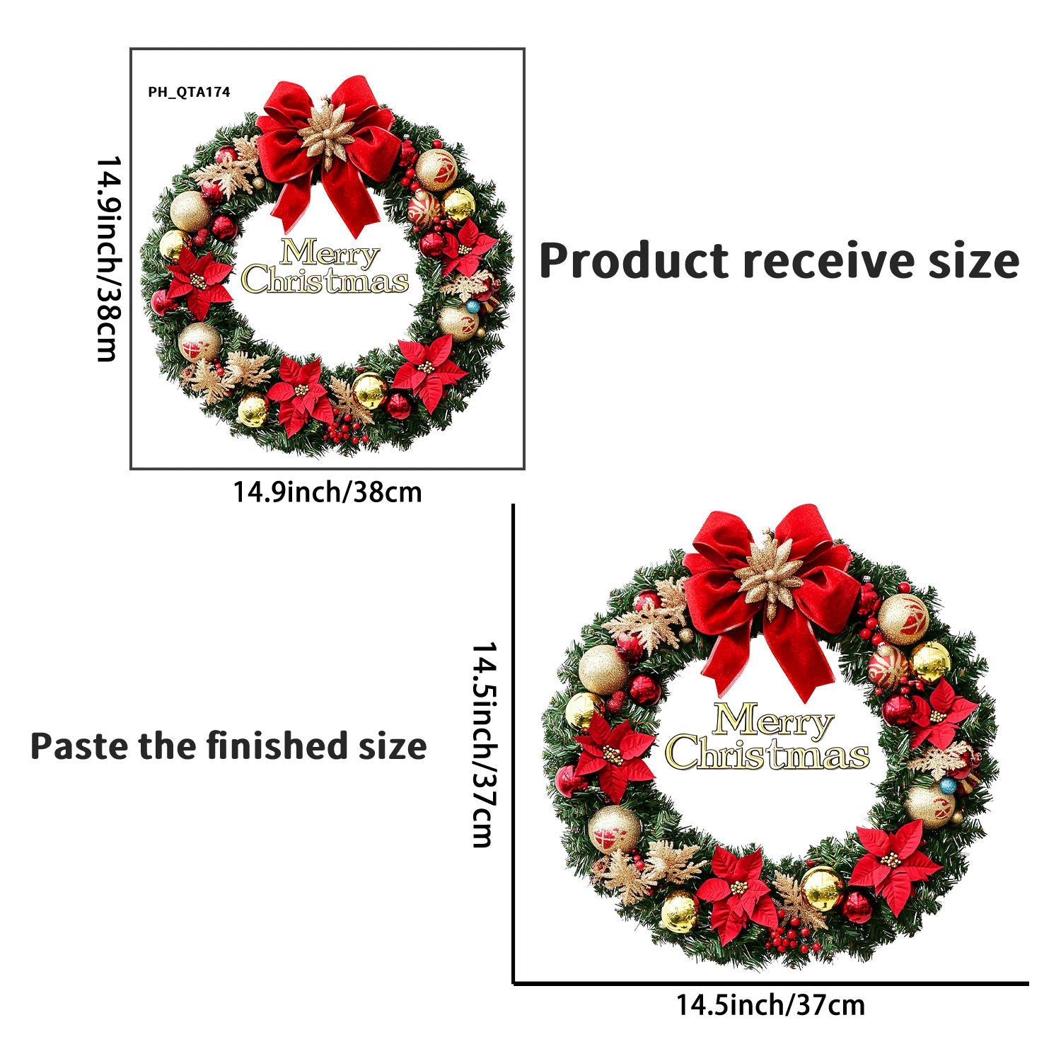 Festive Christmas Wreath - Enchanting Holiday Decoration for Your Home