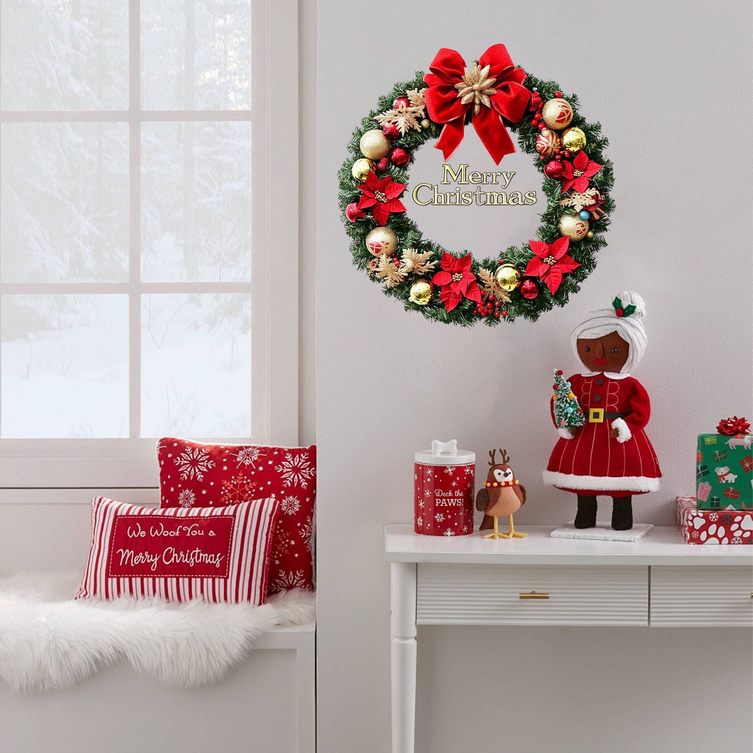 Festive Christmas Wreath - Enchanting Holiday Decoration for Your Home