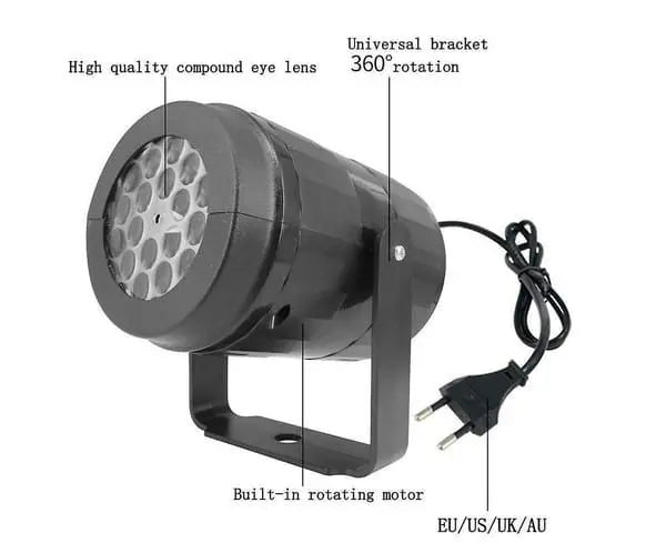 LED Christmas Projection Light Christmas Decorations Winter Wonderland Decor - Black - Size Christmas