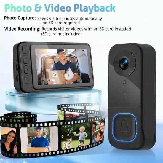 Smart Home Video Doorbell: Enhance Security with Two-Way Intercom and 1080P Clarity