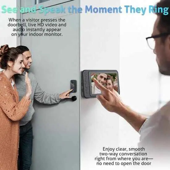 Smart Home Video Doorbell: Enhance Security with Two-Way Intercom and 1080P Clarity