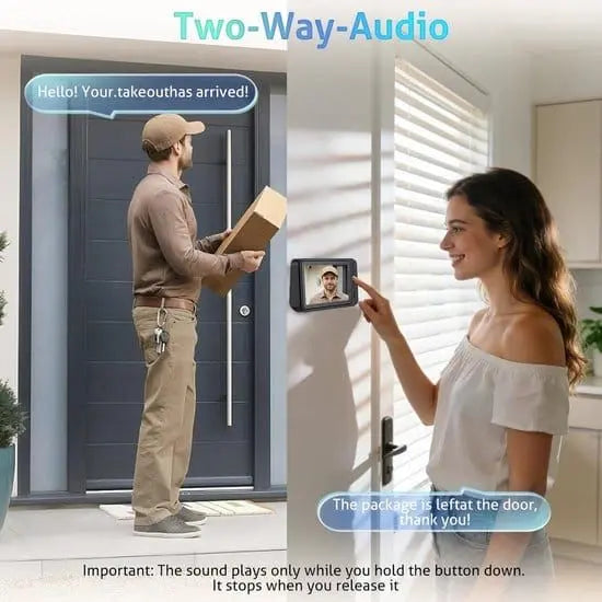 Smart Home Video Doorbell: Enhance Security with Two-Way Intercom and 1080P Clarity