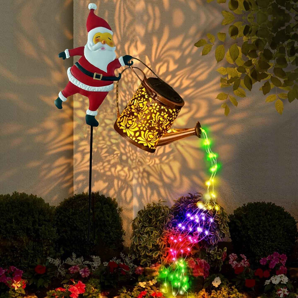 Outdoor Santa Claus Light with Water Sprinkler Effect