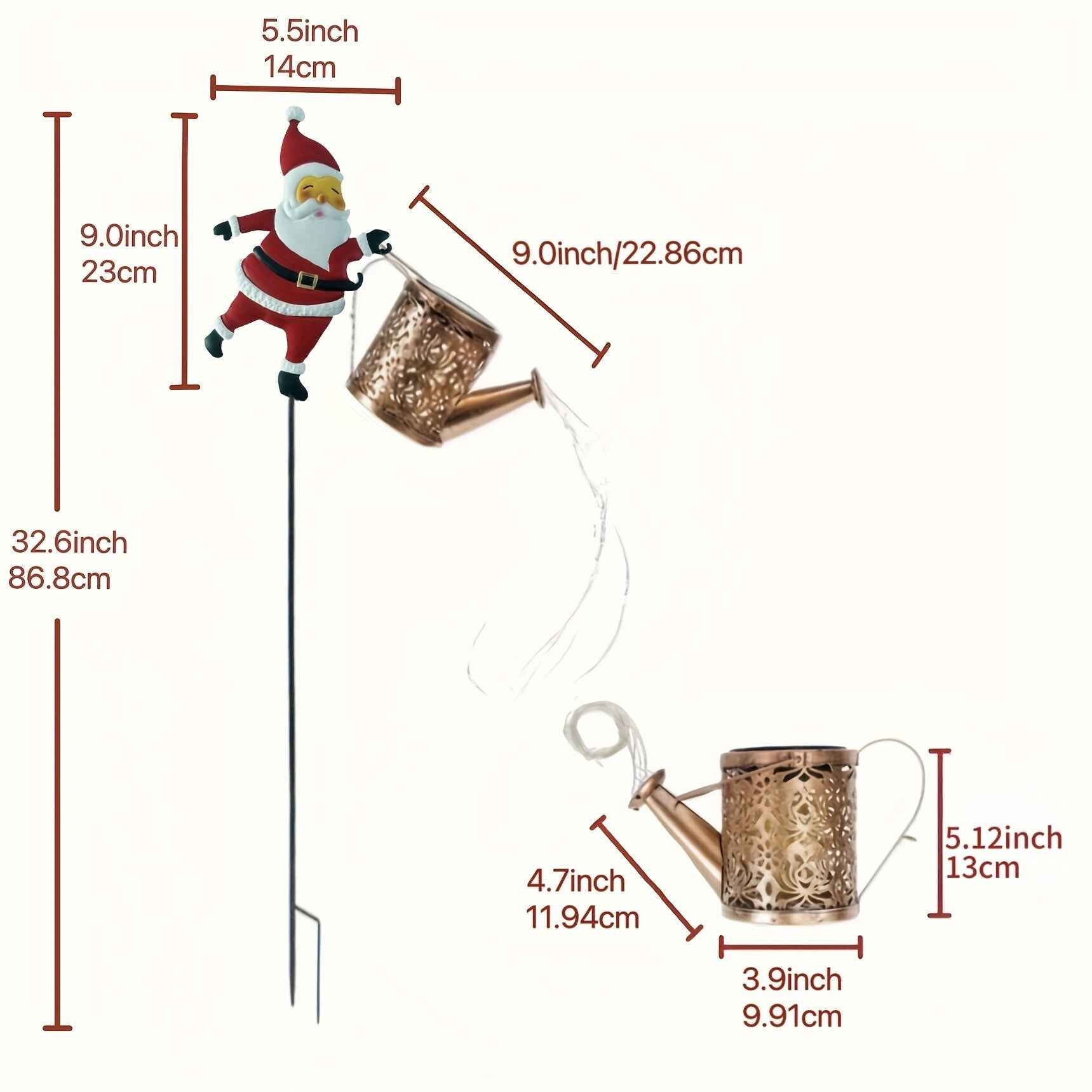 Outdoor Santa Claus Light with Water Sprinkler Effect