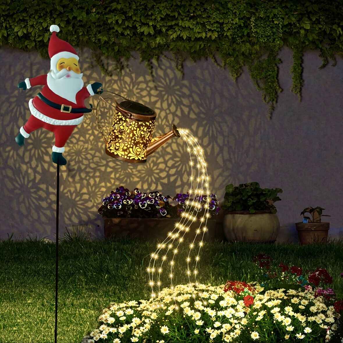 Outdoor Santa Claus Light with Water Sprinkler Effect