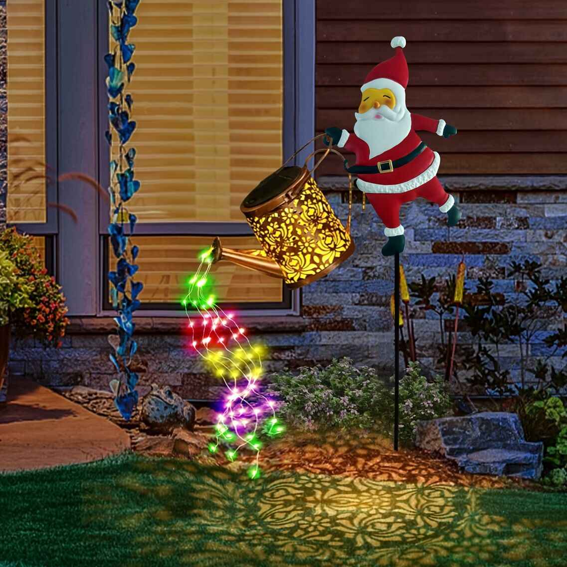 Outdoor Santa Claus Light with Water Sprinkler Effect