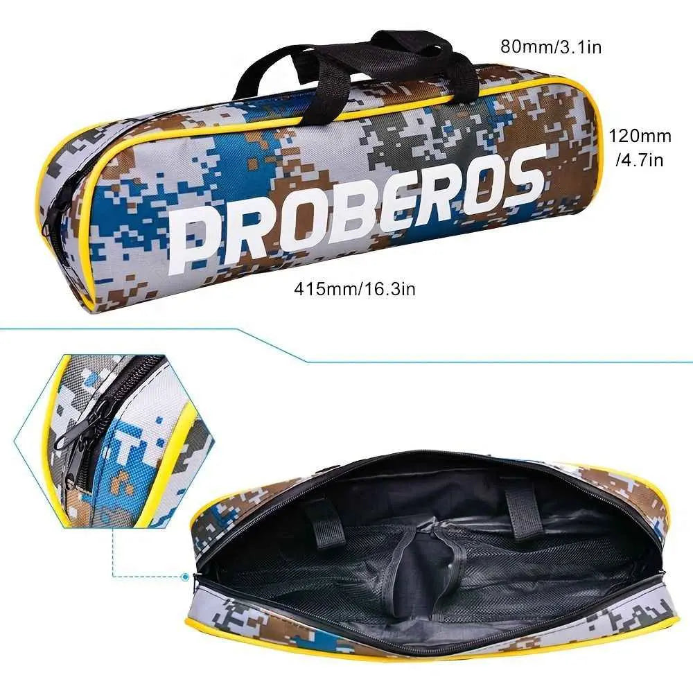Proberus fishing rod reel set, including spinning reel, 2.4-meter fishing rod, fishing line, artificial bait, lead weight hook, complete set with storage bag