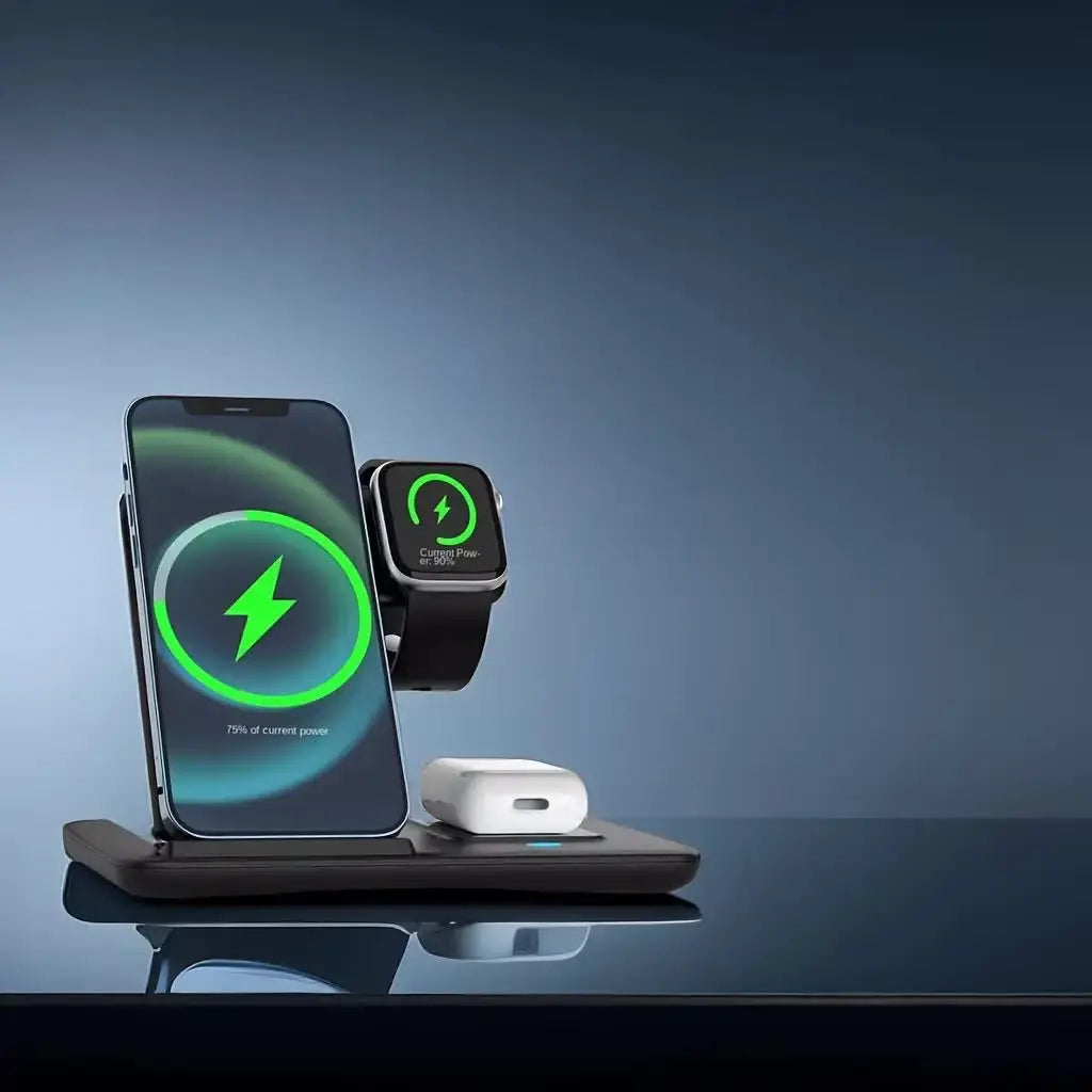 Experience Effortless Charging with Our 3-in-1 Wireless Charging Station