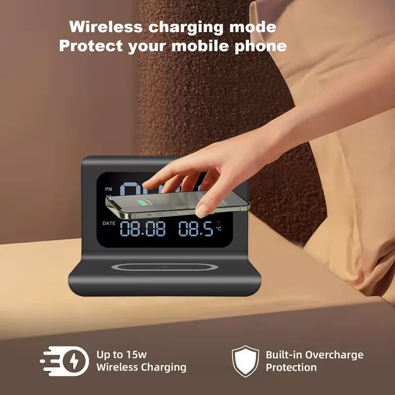3-in-1 Wireless Charger with Clock: Your Ultimate Charging Companion