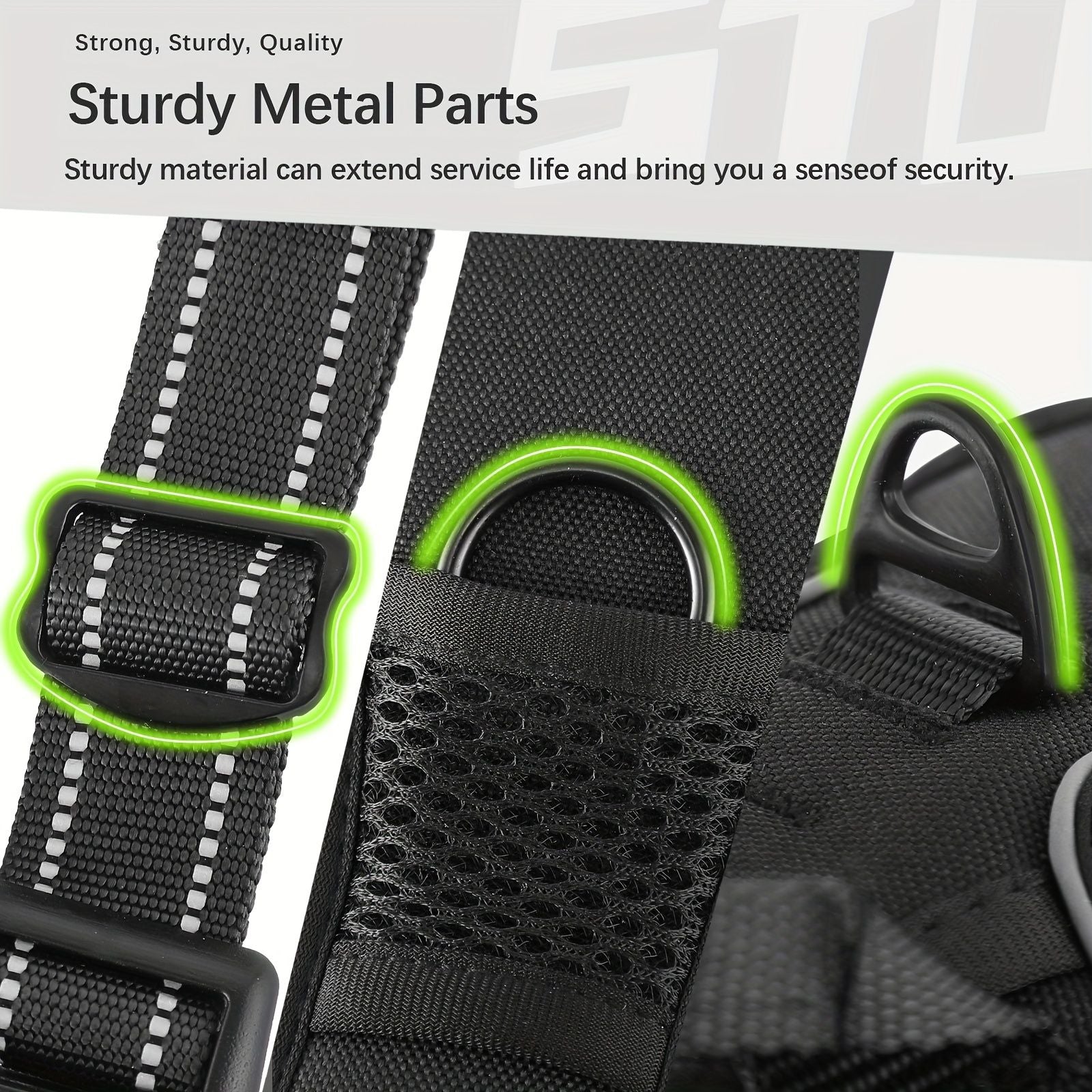 Anti-escape dog harness & leash, soft and comfortable breathable dog vest, reflective in the night, suitable for walking medium and large dogs.