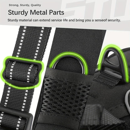 Anti-escape dog harness & leash, soft and comfortable breathable dog vest, reflective in the night, suitable for walking medium and large dogs.