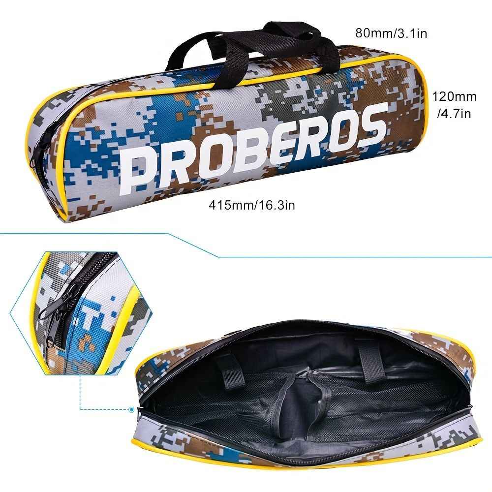 Proberus fishing rod reel set, including spinning reel, 2.4-meter fishing rod, fishing line, artificial bait, lead weight hook, complete set with storage bag