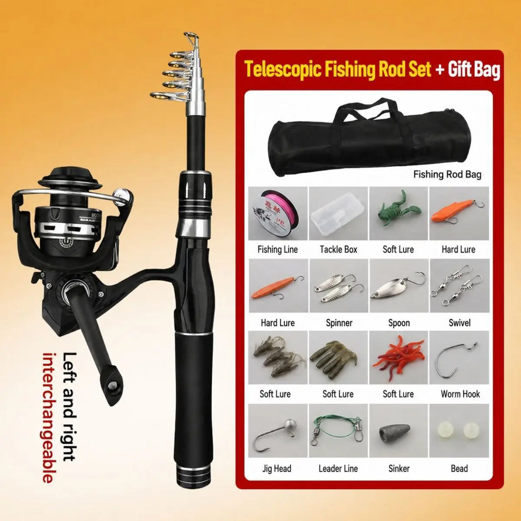 Telescopic Fishing Pole Combo: The Ultimate 6.9ft Fishing Rod and Reel Set for Adventurers
