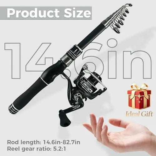 Telescopic Fishing Pole Combo: The Ultimate 6.9ft Fishing Rod and Reel Set for Adventurers