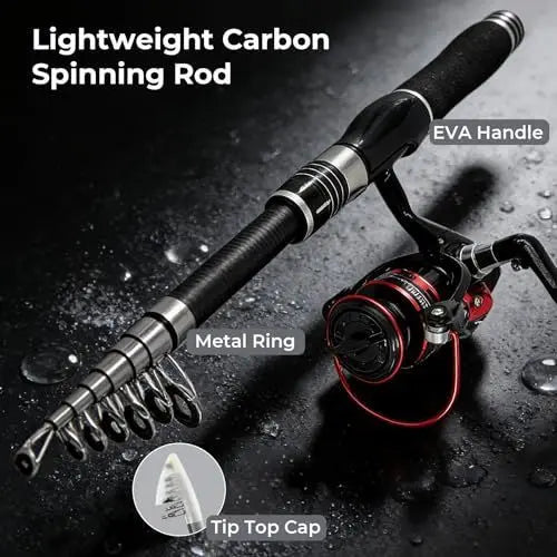 Telescopic Fishing Pole Combo: The Ultimate 6.9ft Fishing Rod and Reel Set for Adventurers