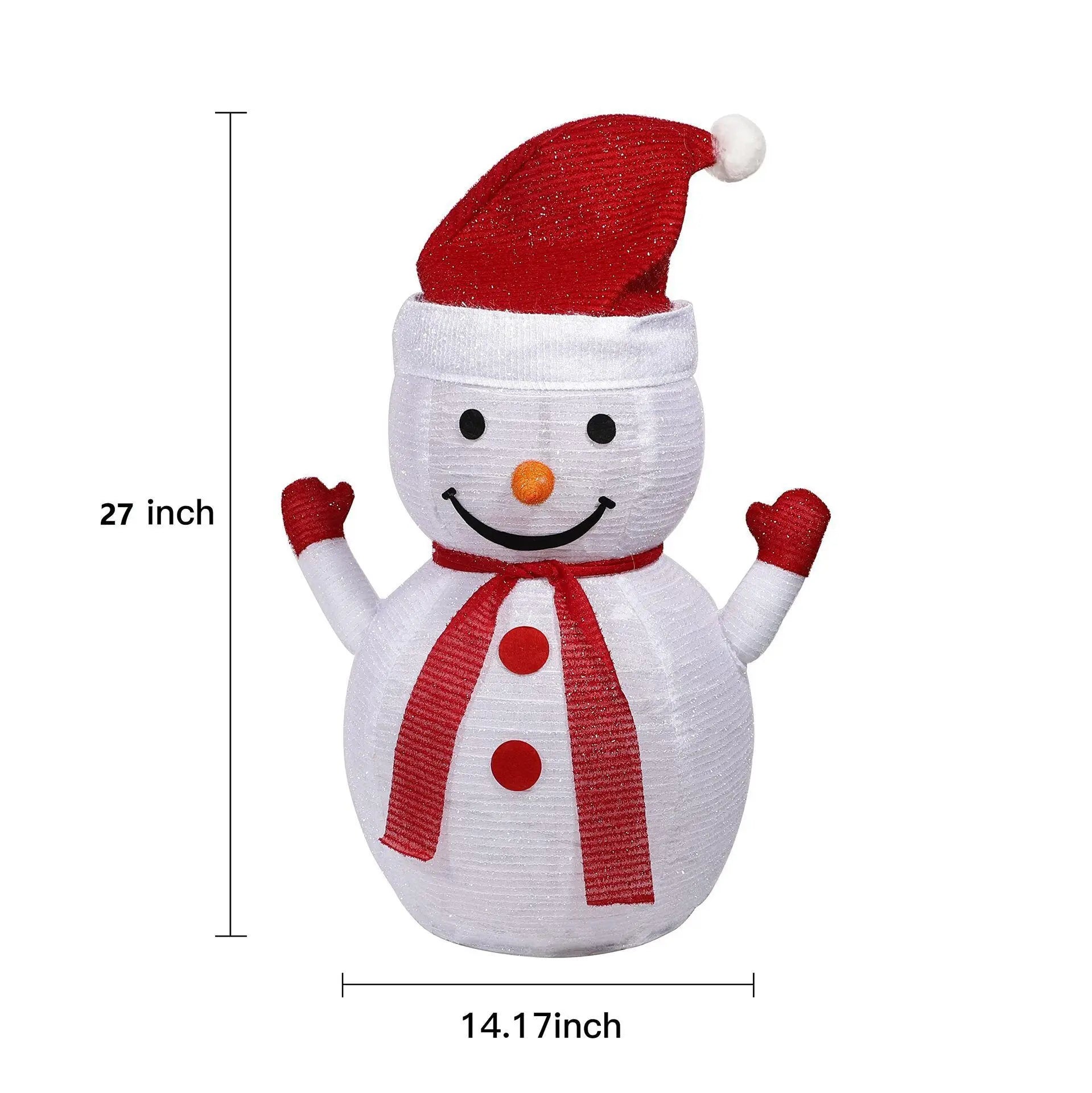Brighten Your Holidays with the Lighted Christmas Snowman Lantern - 45 LED Illuminated Decoration