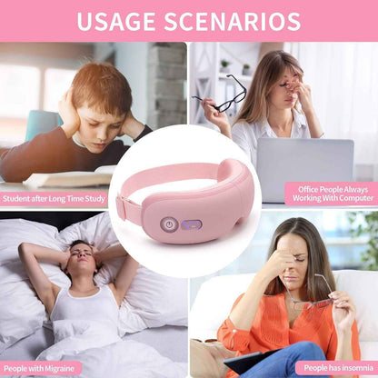 Eye Massager with Heat, Vibration and Warm Compress, Smart Sleeping Eyes Mask with Bluetooth Can Connect with Phone for Music,Gift for Mother's Day