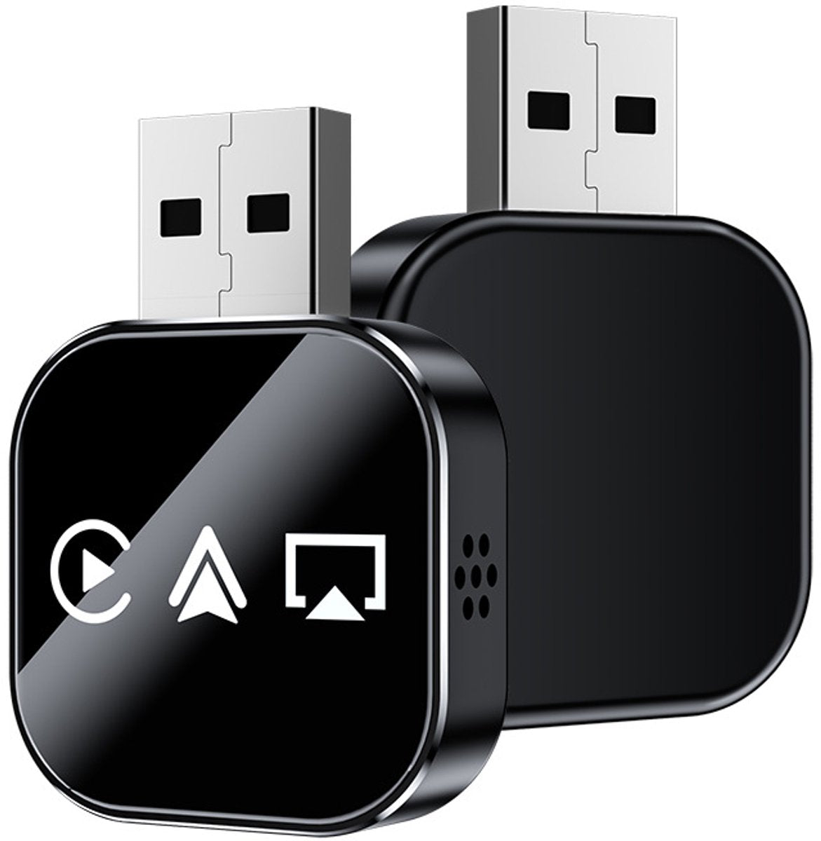 3-in-1 Wireless CarPlay Adapter - Mirror Link for iPhone/Android, Auto Connection, Dual Wi-Fi 2.4/5 GHz & Bluetooth 5.0, Wired to Wireless Mode (2026 Version)